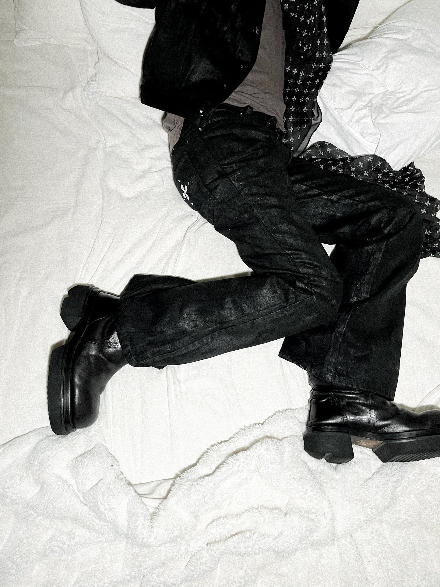 SAD HAND-PAINTED DENIM PANTS