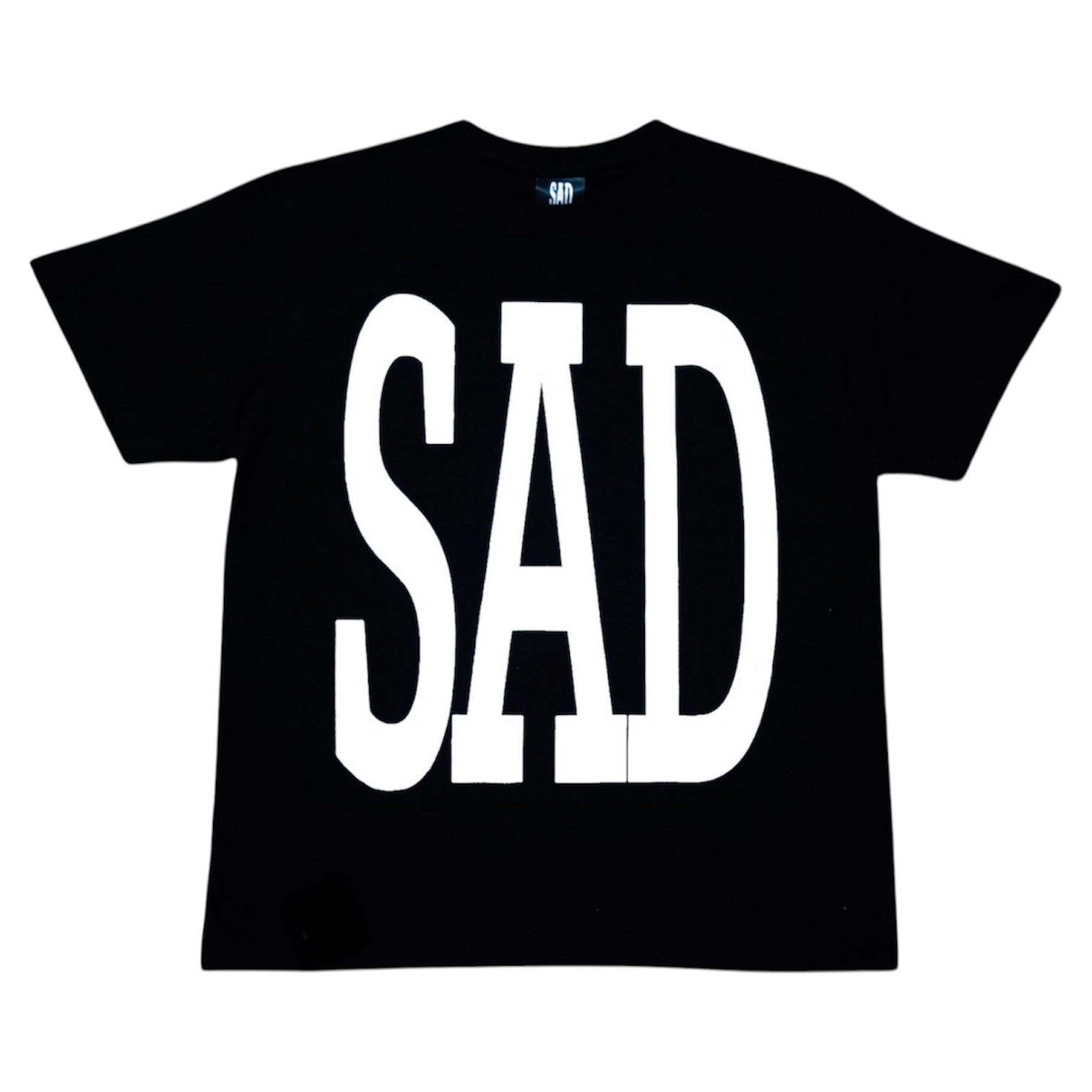 SAD SHORT SLEEVE T-SHIRT BLACK（ORIGINAL LENGTH）
