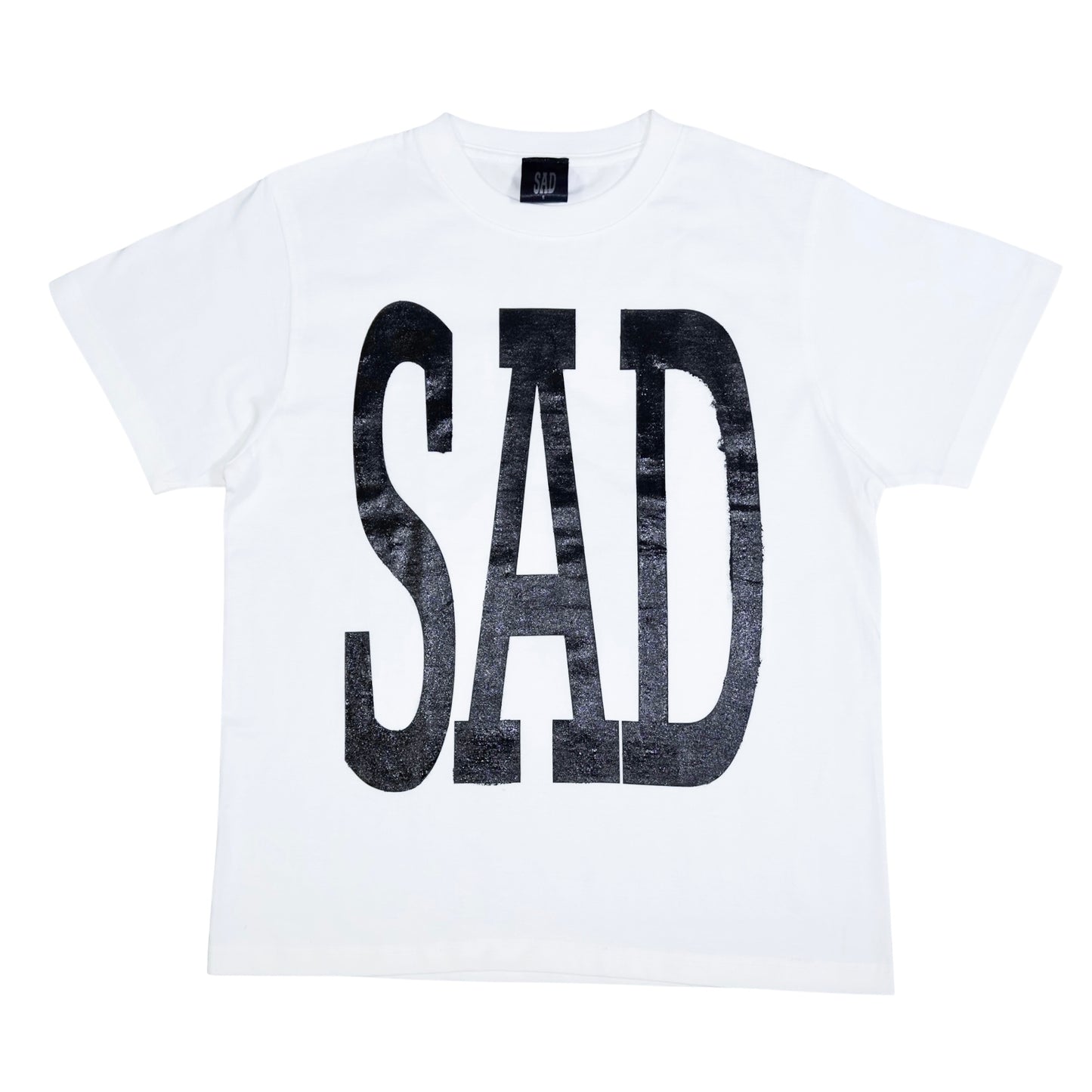 SAD SHORT SLEEVE T-SHIRT WHITE（ORIGINAL LENGTH）