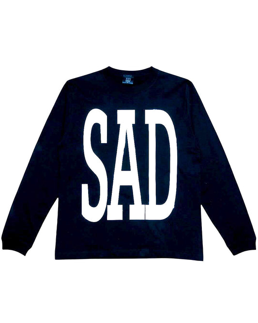 SAD LONG SLEEVE T-SHIRT BLACK（ORIGINAL LENGTH）