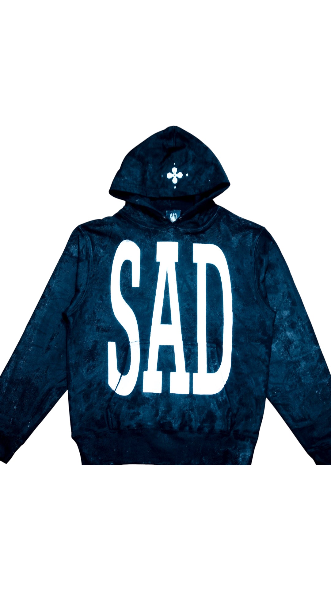 SAD HAND-PAINTED PULLOVER HOODIE