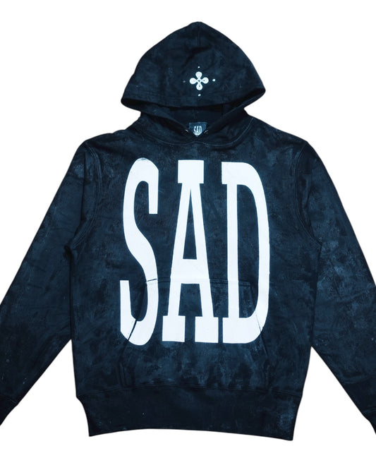 SAD HAND-PAINTED PULLOVER HOODIE