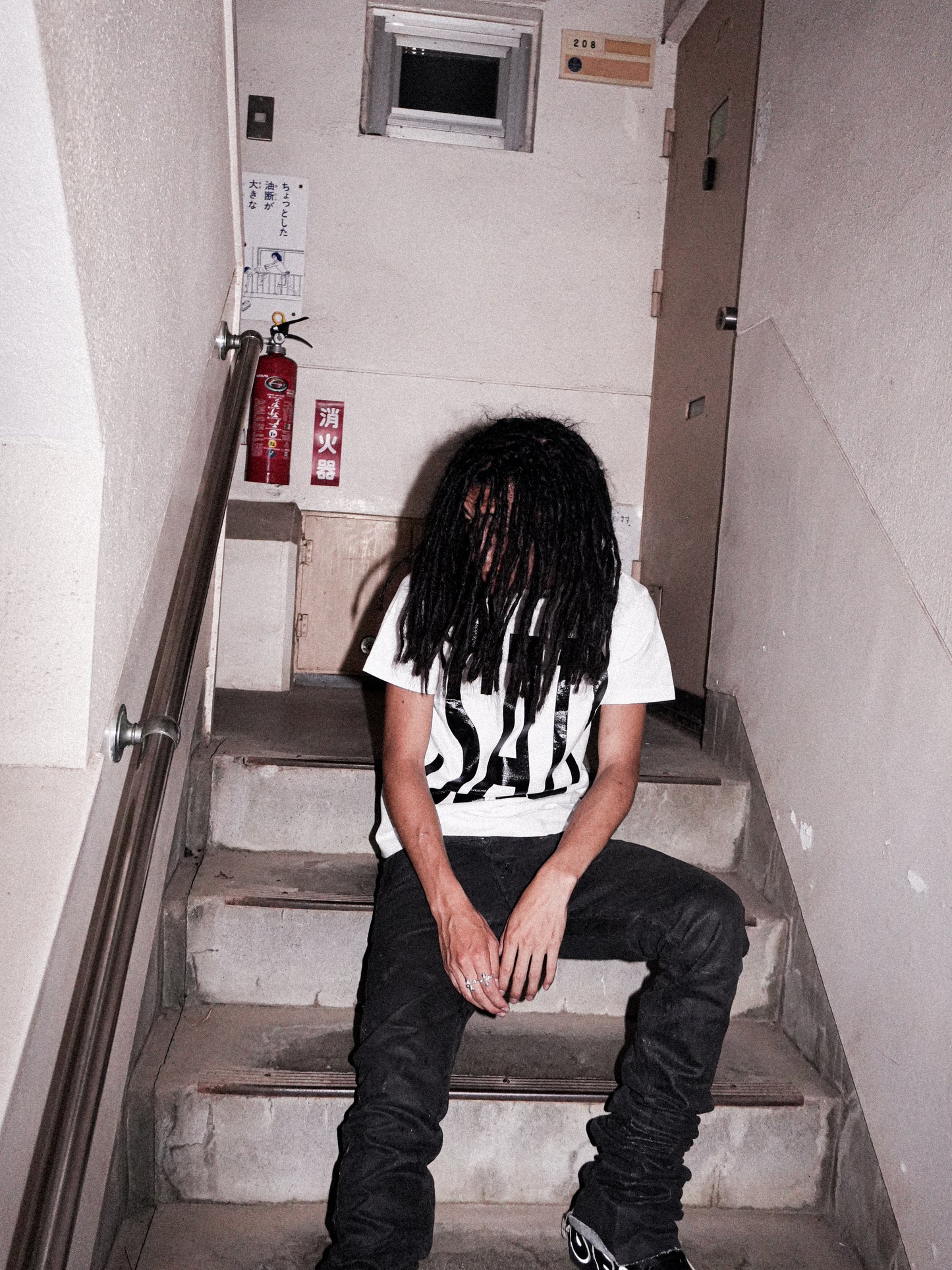 SAD SHORT SLEEVE T-SHIRT WHITE（ORIGINAL LENGTH）