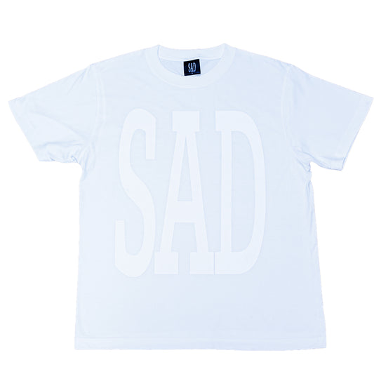 SAD SHORT SLEEVE T-SHIRT WHITEOUT（ORIGINAL LENGTH）