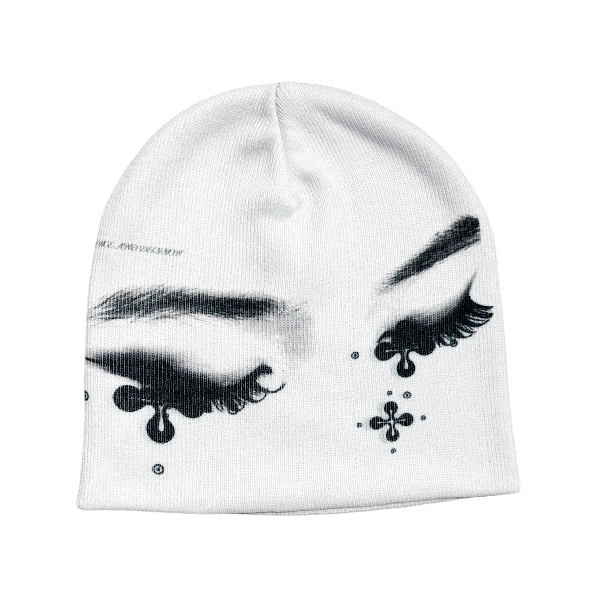 CRYING EYES BEANIE White
