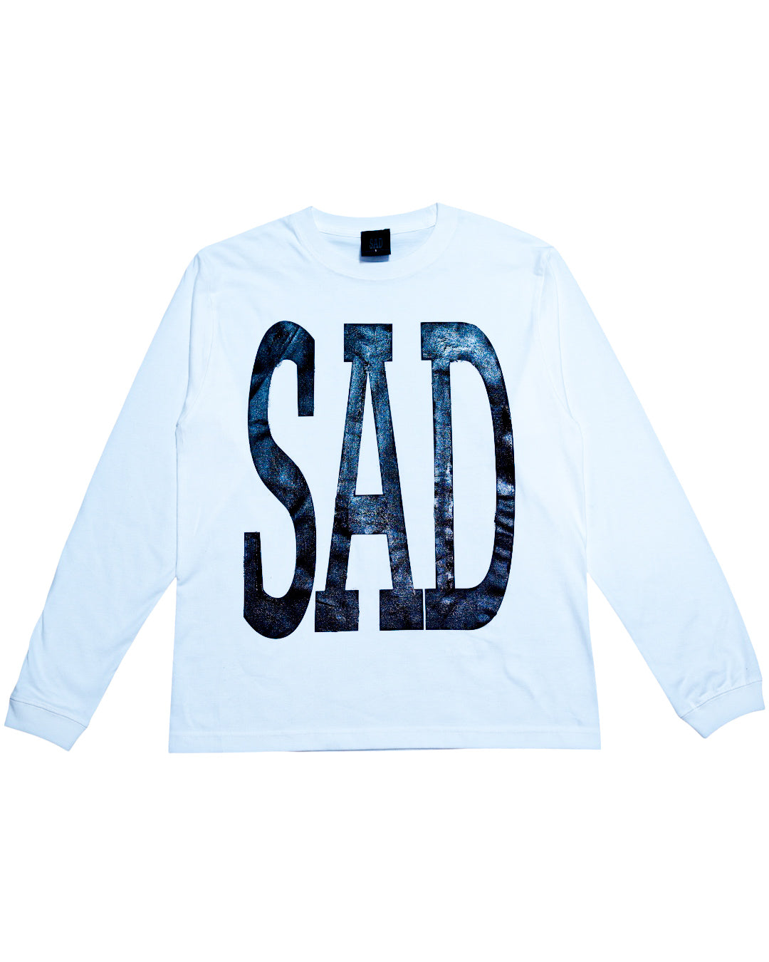 SAD LONG SLEEVE T-SHIRT WHITE（ORIGINAL LENGTH）
