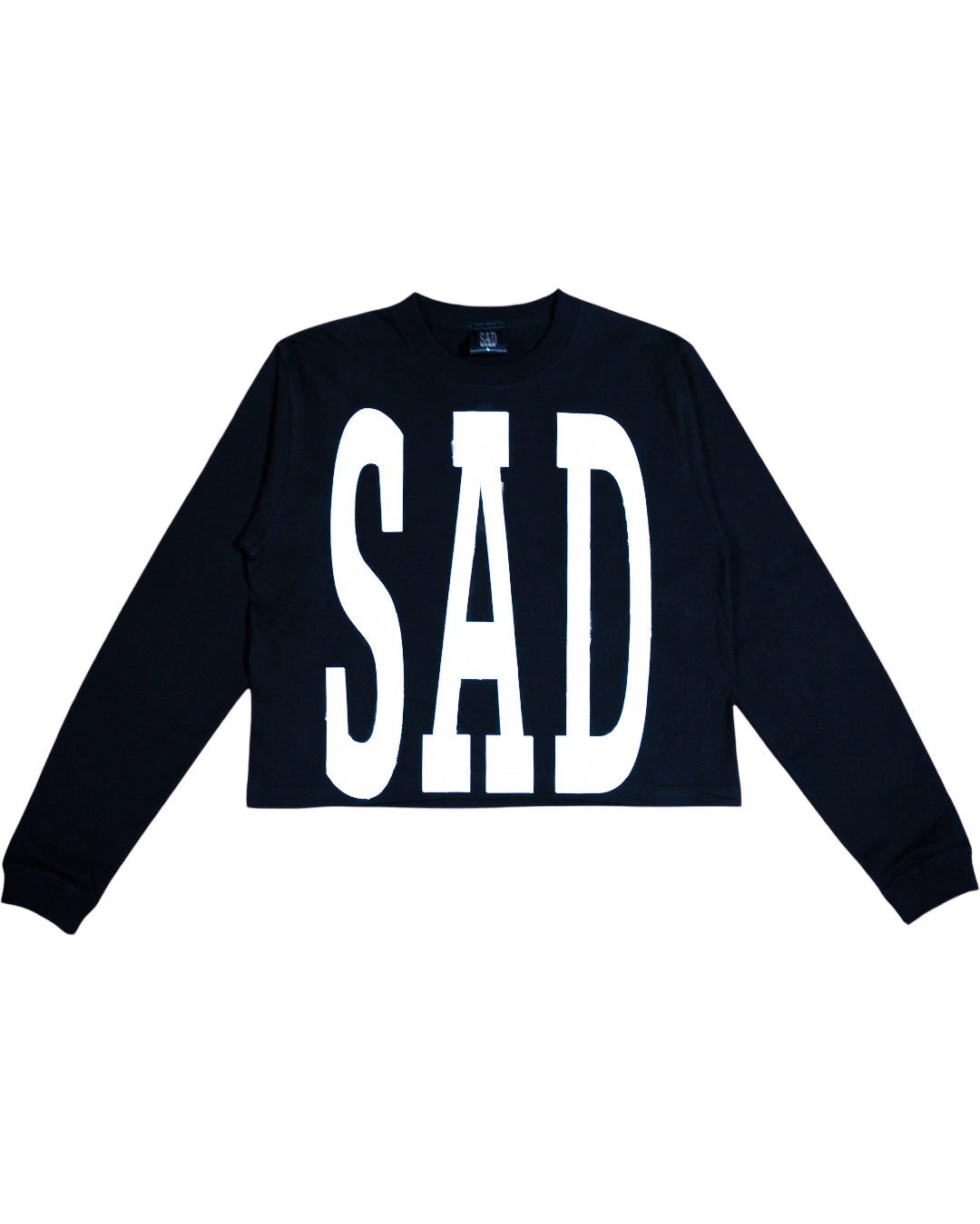 SAD LONG SLEEVE T-SHIRT BLACK（SHORT LENGTH）