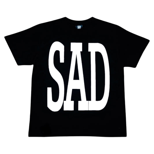 SAD SHORT SLEEVE T-SHIRT BLACK（ORIGINAL LENGTH）