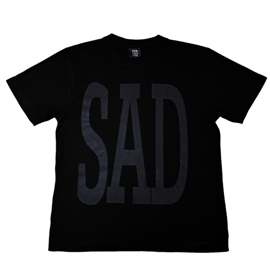 SAD SHORT SLEEVE T-SHIRT BLACKOUT（ORIGINAL LENGTH）